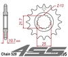 Front chain sprocket JTF1595,16 teeth - with vibration damper