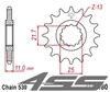 Front chain sprocket JTF580,17 teeth
