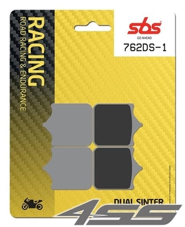 Front racing brake pads SBS 762DS-1 Dual Sinter (Track)