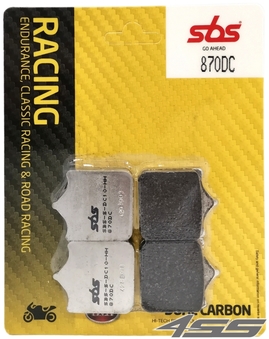 Front track brake pads SBS 870DC Dual Carbon (Track)