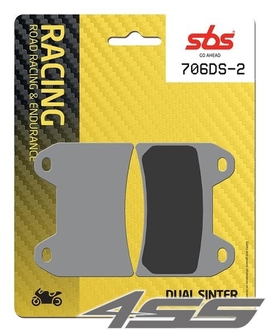 Front racing brake pads SBS 706DS-2 Dual Sinter (Track)