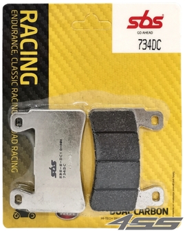 Front track brake pads SBS 734DC Dual Carbon (Track)