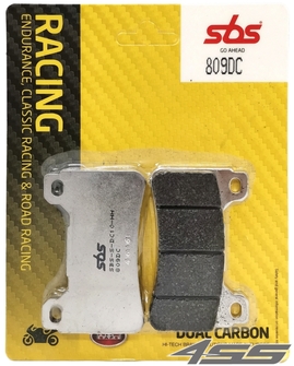 Front track brake pads SBS 809DC Dual Carbon (Track)