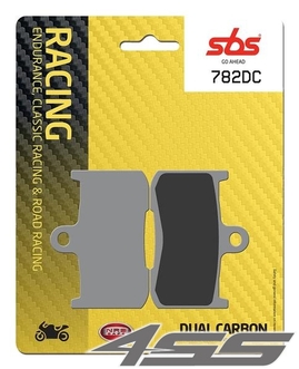 Front track brake pads SBS 782DC Dual Carbon (Track)