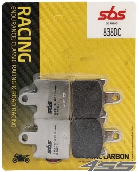 Front track brake pads SBS 838DC Dual Carbon (Track)
