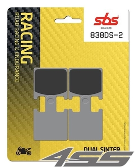 Front racing brake pads SBS 838DS-2 Dual Sinter (Track)