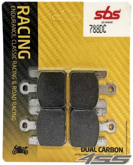 Front track brake pads SBS 788DC Dual Carbon (Track)