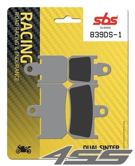 Front racing brake pads SBS 839DS-1 Dual Sinter (Track)