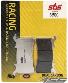 Front track brake pads SBS 985DC Dual Carbon (Track)