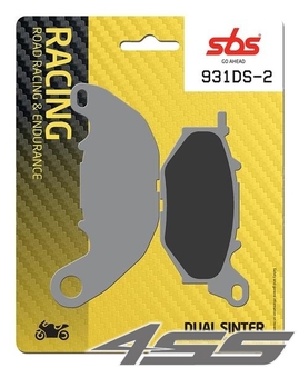 Front racing brake pads SBS 931DS-2 Dual Sinter (Track)