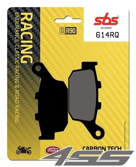 Rear track brake padsSBS 614RQ Carbon Tech (Track)