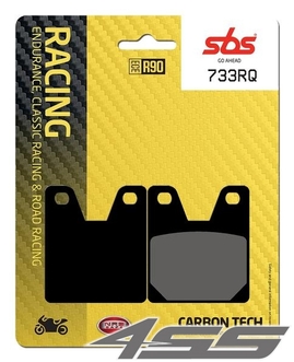 Rear track brake padsSBS 733RQ Carbon Tech (Track)