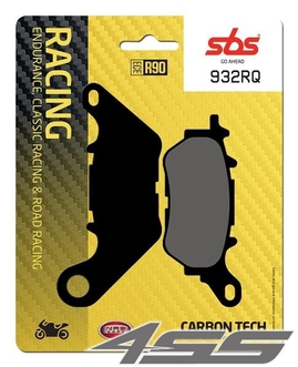 Rear track brake padsSBS 932RQ Carbon Tech (Track)