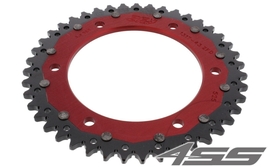 Rear chain sprocket ZF DUAL 1317,43 teeth - black/red