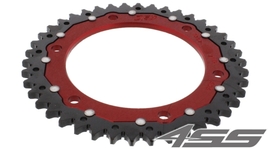 Rear chain sprocket ZF DUAL 1307,43 teeth - black/red