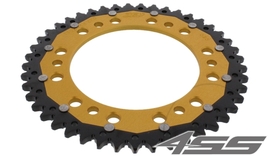 Rear chain sprocket ZF DUAL 1307,45 teeth - black/gold
