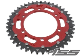 Rear chain sprocket ZF DUAL 1876,43 teeth - black/red