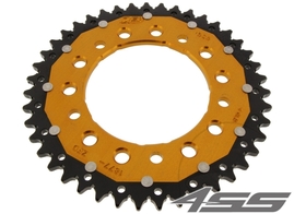 Rear chain sprocket ZF DUAL 1877,43 teeth - black/gold