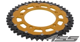 Rear chain sprocket ZF DUAL 7,44 teeth - black/gold