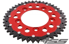 Rear chain sprocket ZF DUAL 746,44 teeth - black/red