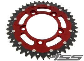Rear chain sprocket ZF DUAL 713,43 teeth - black/red
