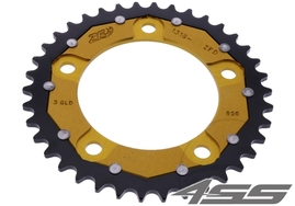 Rear chain sprocket ZF DUAL 1316,41 teeth - black/gold