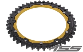 Rear chain sprocket ZF DUAL 2011,44 teeth - black/gold