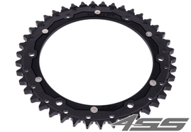 Rear chain sprocket ZF DUAL 2011,44 teeth - black/black