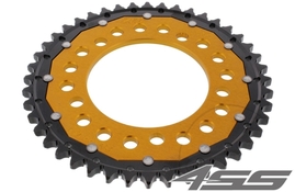Rear chain sprocket ZF DUAL 302,44 teeth - black/gold