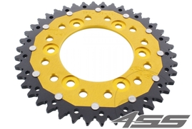 Rear chain sprocket ZF DUAL 735,42 teeth - black/gold