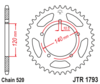 Rear chain sprocket JTR1793,45 teeth - 520 chain conversion - black