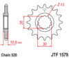 Front chain sprocket JTF1579,17 teeth - 520 chain conversion