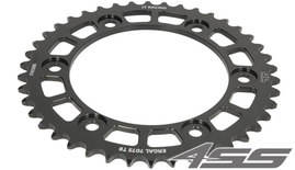 Duralumin rear chain sprocket JTA1308,44 teeth - 520 chain conversion - black